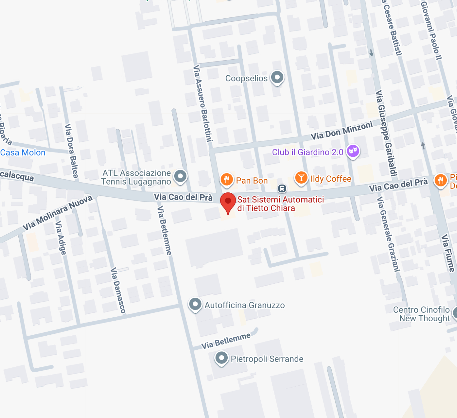 Mappa sede SAT Automazioni a Lugagnano di Sona